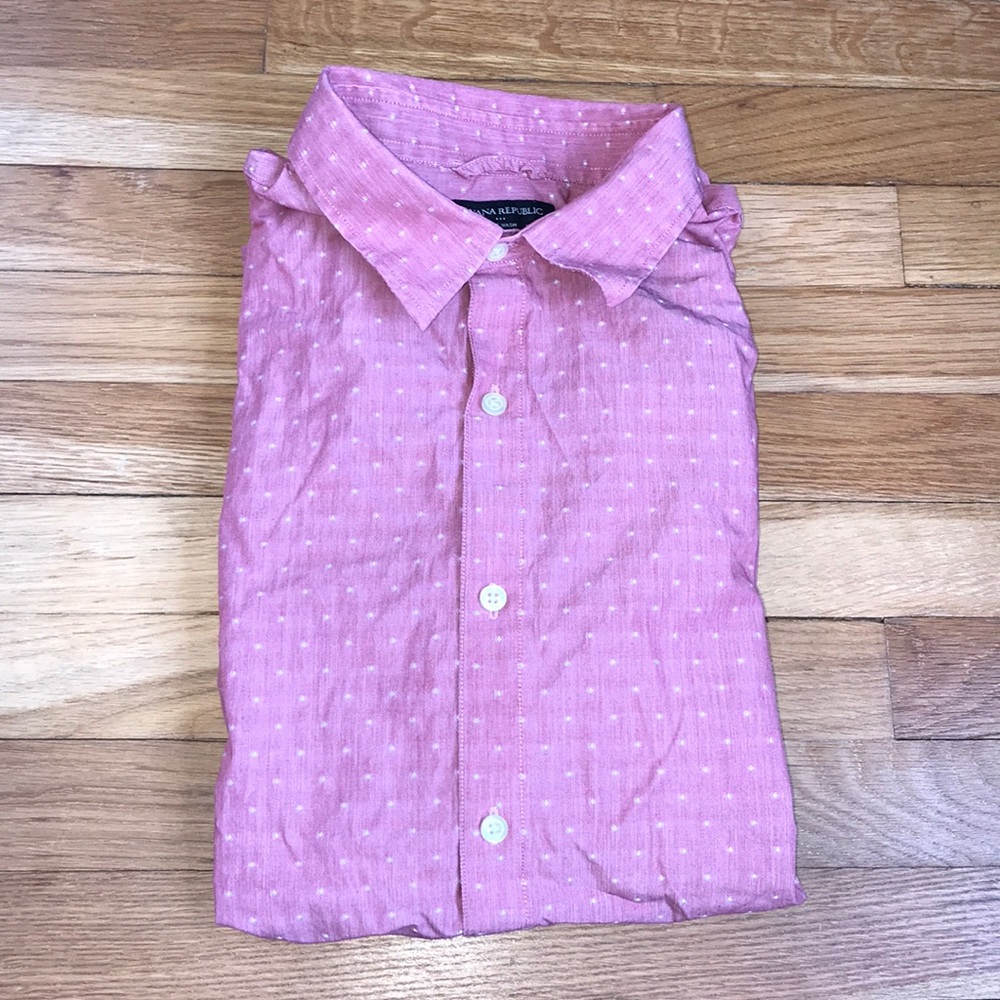 Banana Republic Soft Wash 100% Cotton Men’s Long Sleeve Button Down Shirt